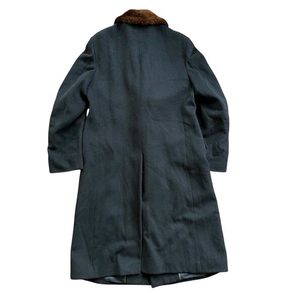 1970s Teller Cashmere Overcoat w/ Fur Shawl Collar Hungary 44 - Picture 3 of 9